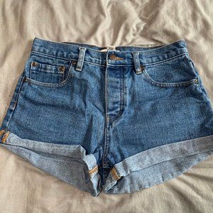 Forever 21 High waisted Cuffed Denim Shorts